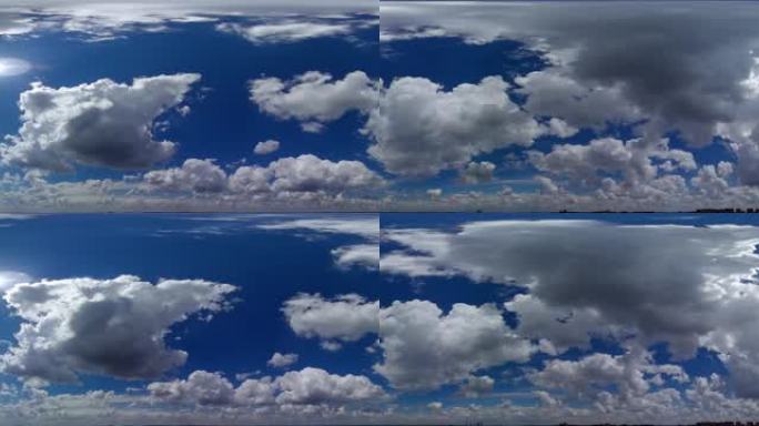 超宽屏全景晴空万里晴天中午高空云流动晴朗