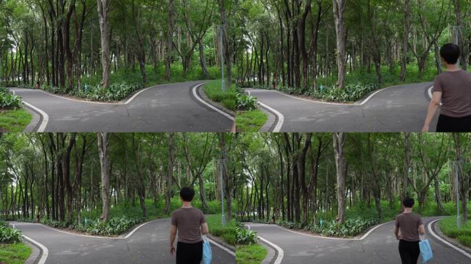 4K实拍夏天羊城广州天河公园散步的市民