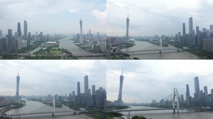 珠江新城·广州塔·猎德大桥·白天