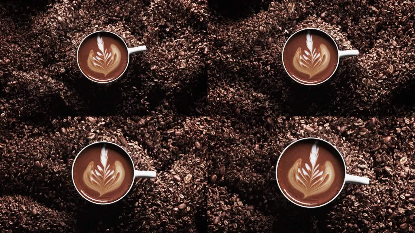 咖啡视频 咖啡豆 拿铁 咖啡 美食 意境