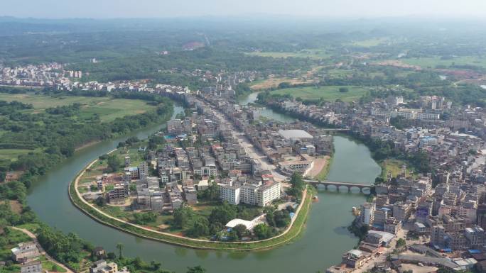 4K航拍平陆运河陆屋镇