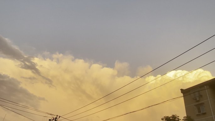 雨后的天空 火烧云