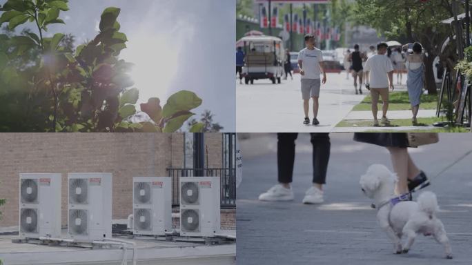 炎热的夏天 夏至入伏人流 北京城市街道