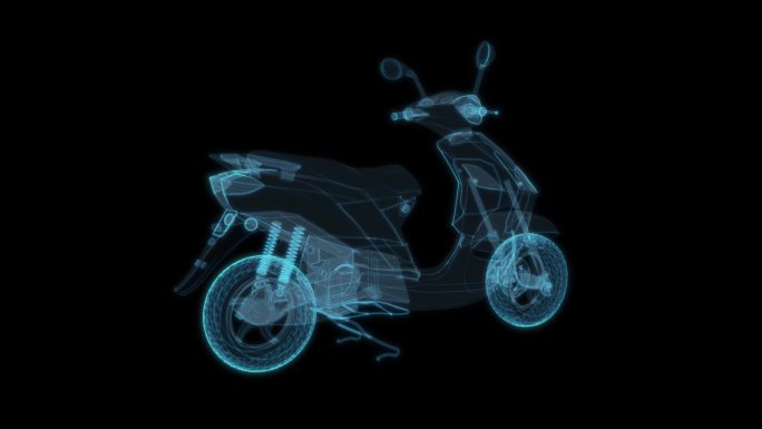 电动车 科幻透明 交通工具电瓶车摩托车