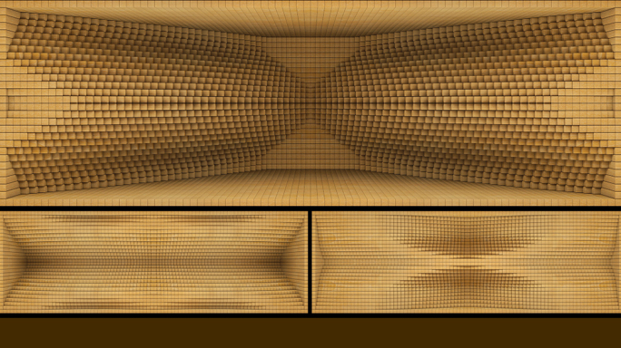 【裸眼3D】木质方块伸缩矩阵空间艺术墙体