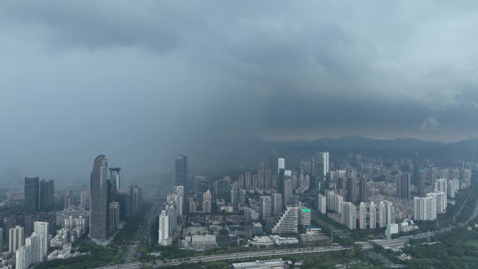 深圳福田区暴雨天气延时摄影