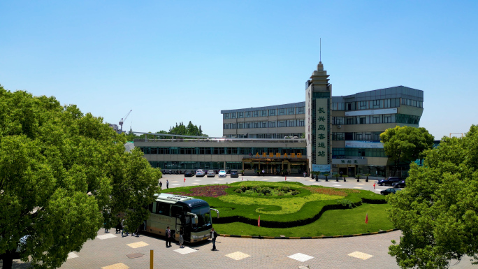 长兴岛汽车站 长兴岛客运站航拍4K