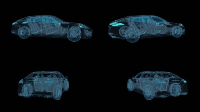 汽车科幻透明 交通工具轿车跑车电动车自驾