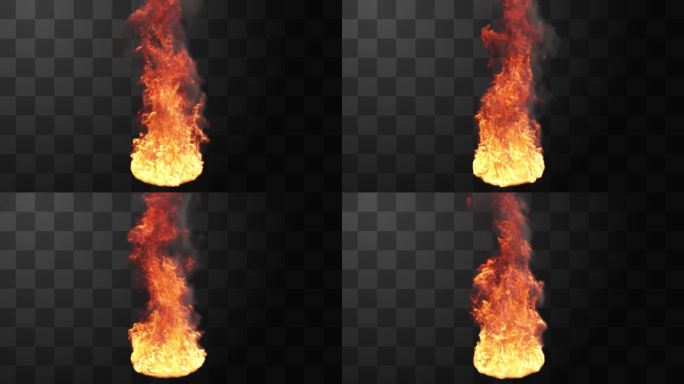 【通道】火焰燃烧热气上升 火通道特效素材