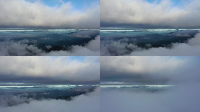 飞跃云层之下 罕见双重天 风光题材