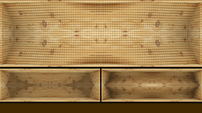 【裸眼3D】原木矩阵艺术方块空间木质墙体