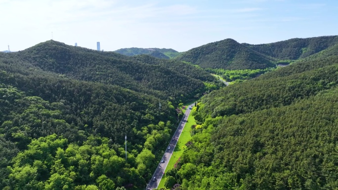 山路跟车航拍 景观道路