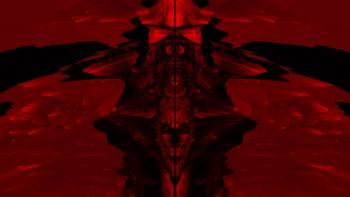 【4K时尚背景】黑红神秘异形抽象幻影背景