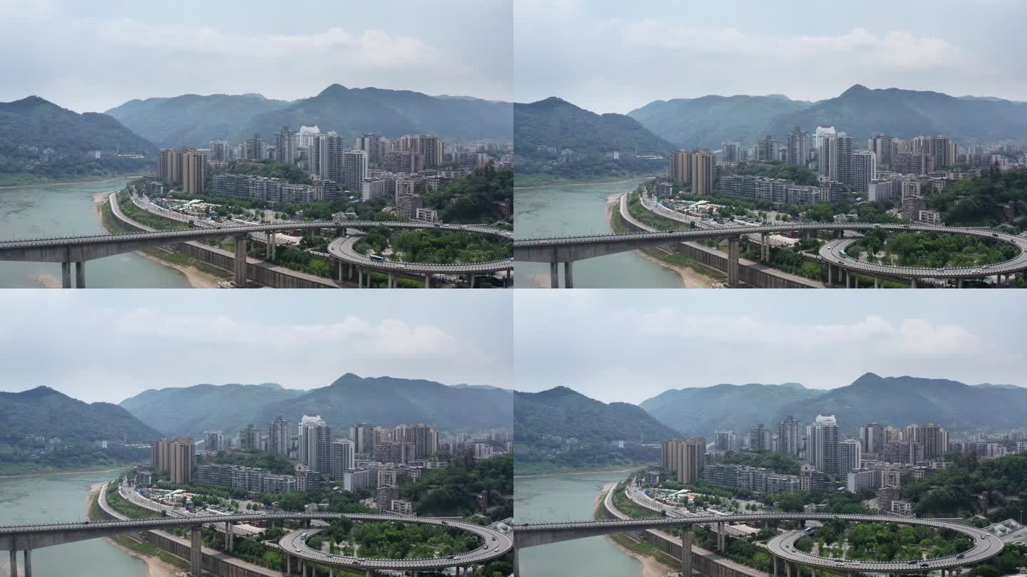 重庆北碚嘉陵江大桥风光