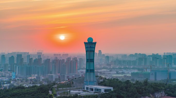 4k 延时山东淄博城市日转夜