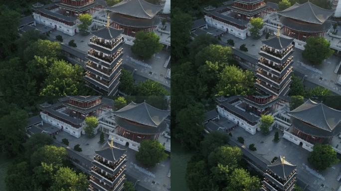 广西柳州文庙古建筑航拍