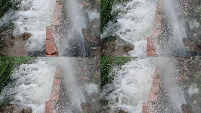 供水系统损坏水管爆裂地下水管漏水高压喷水