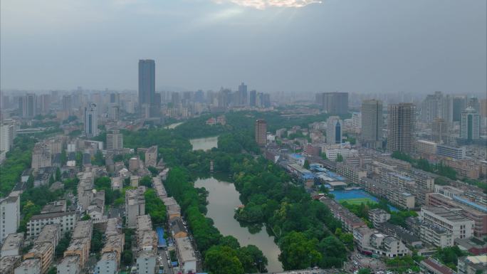 安徽省合肥市庐阳区西山景区城市风景风光航