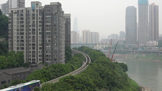 重庆曾家岩轻轨地铁场景