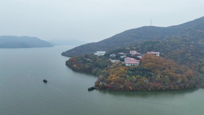 航拍吉林市牡丹江松花湖丰满水电站秋天合集