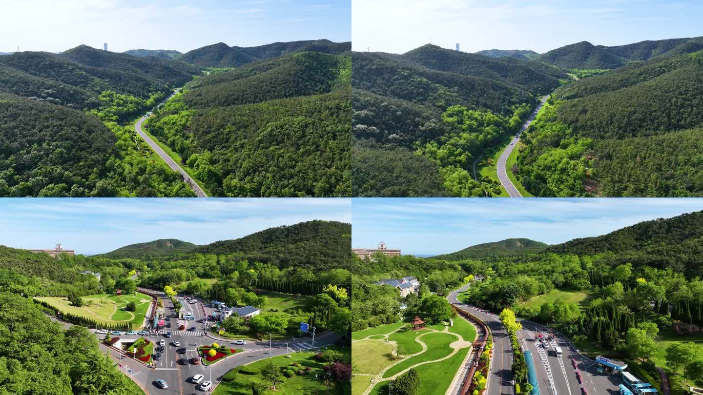 山路跟车航拍 景观道路