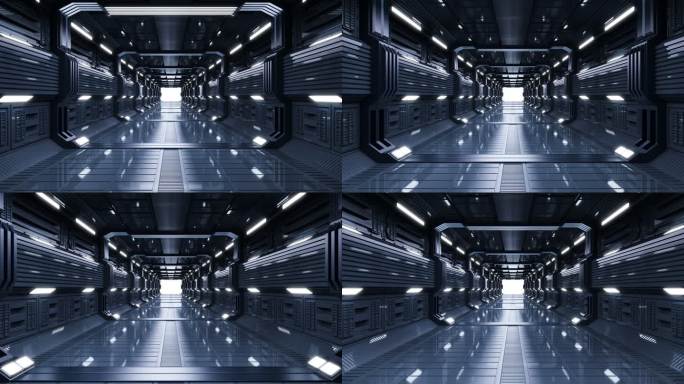 科技感科幻隧道三维场景视频素材