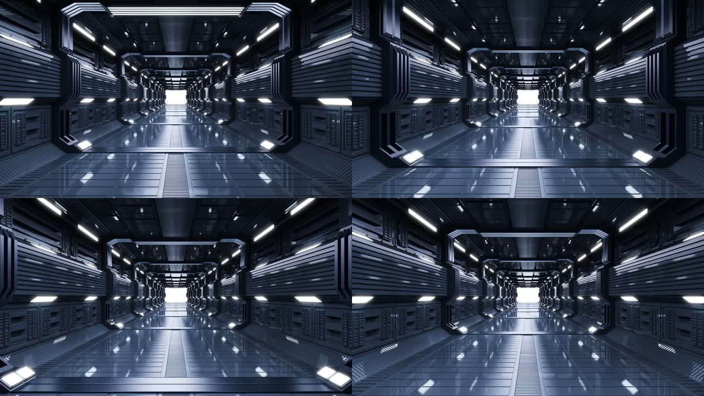 科技感科幻隧道三维场景视频素材