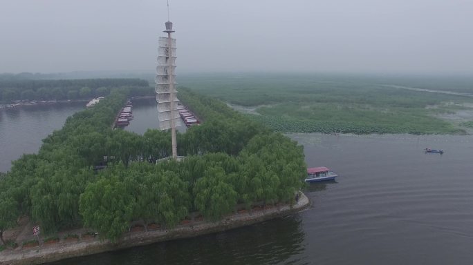 航拍保定雄安新区建设前空境