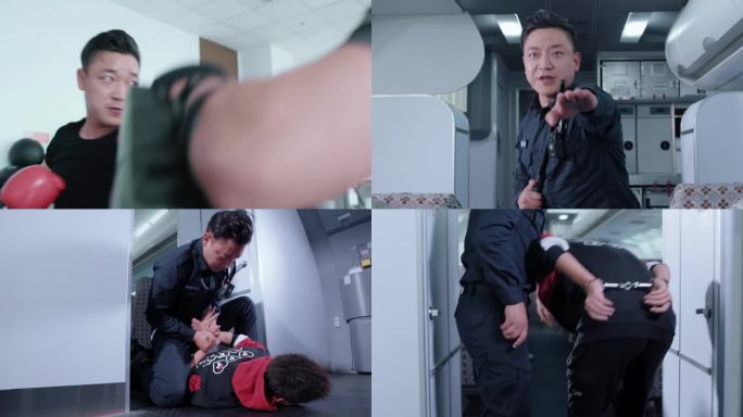 【4K】航空警察乘警反恐演习