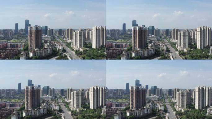 重庆铜梁城区风光航拍4K视频