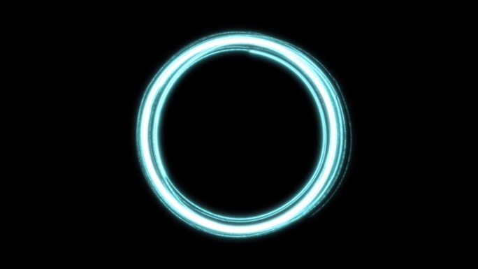 透明通道蓝色光圈线条转圈圆环滚动传送门