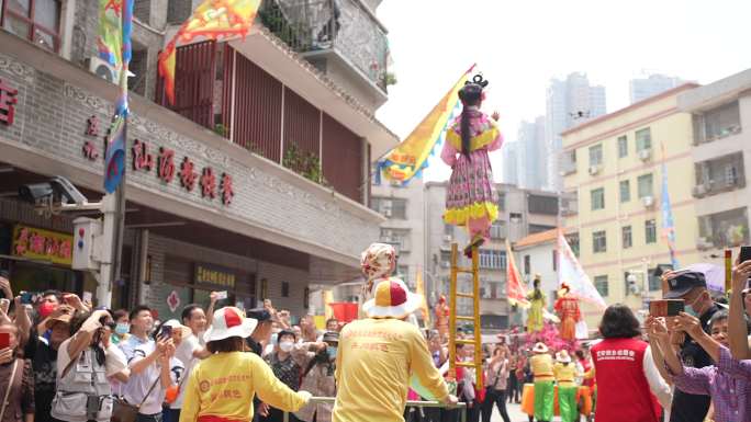 西乡三月三庙会 北帝古庙 吴川飘色