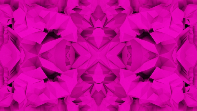【4K时尚背景】粉红浪漫空间立体几何图形
