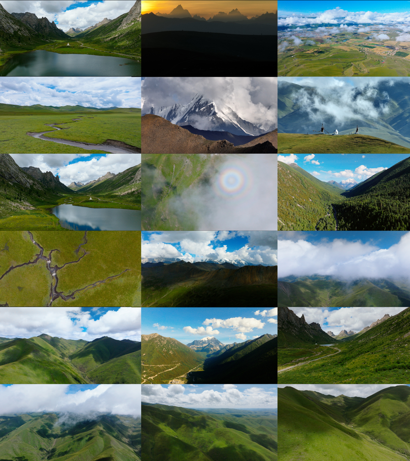 雪山高原山川云海草原大地自然