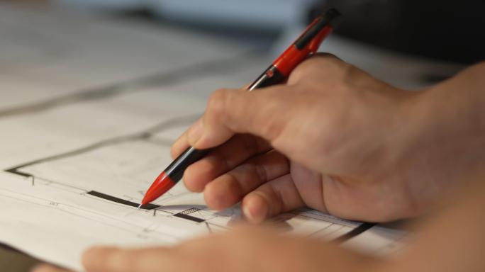 住宅户型设计稿件摆放画面