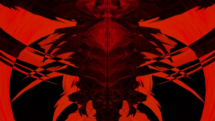 【4K时尚背景】黑红神秘幻影异形抽象背景