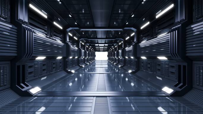科技感科幻隧道C4D三维源工程