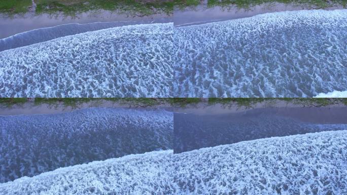 4K可商用翻滚涌动的海浪海水白沫浪花