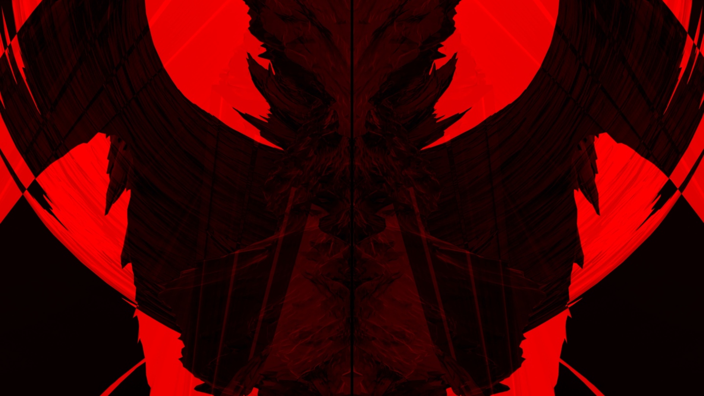 【4K时尚背景】黑红科幻奇幻异形抽象幻影
