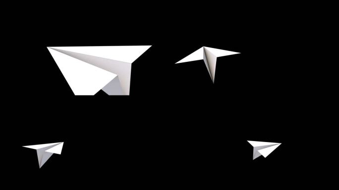 4K纸飞机飞行2-alpha通道
