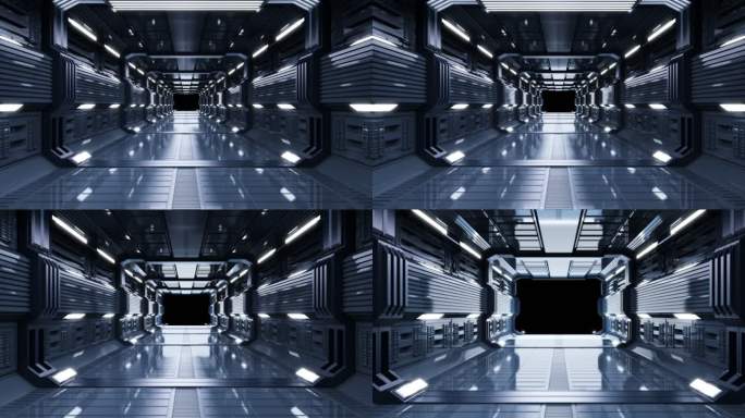 科技感科幻隧道穿梭C4D三维工程