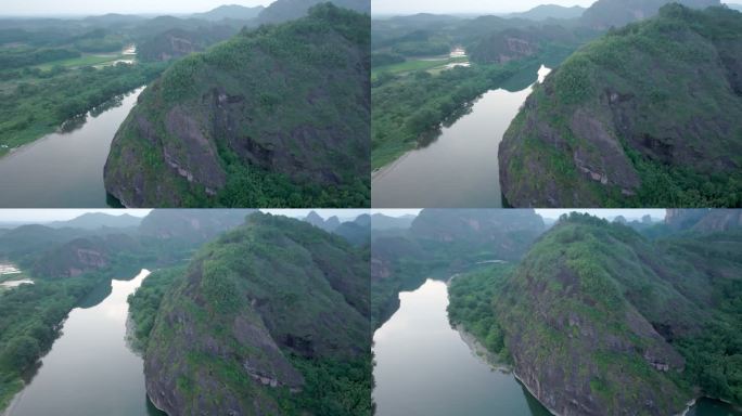 航拍江西鹰潭龙虎山景区