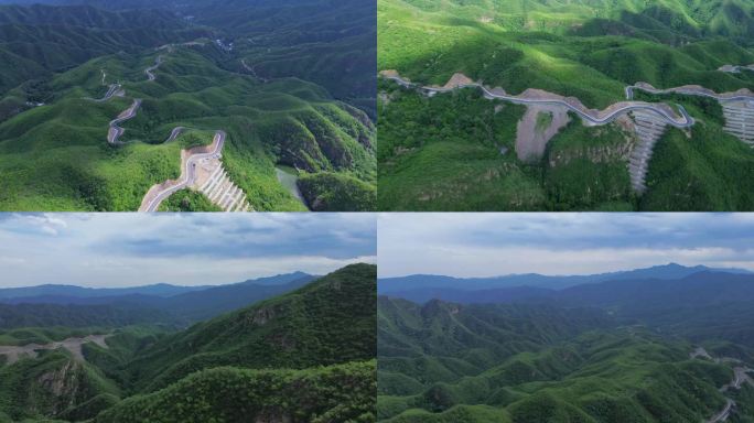 4K航拍短片.北京大禅路夏日云影