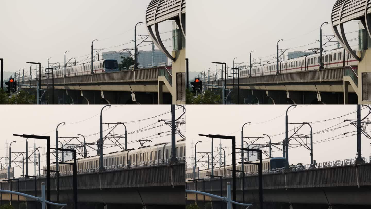 4K城市地铁轻轨上海城市交通