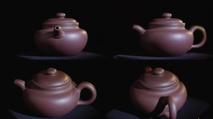 4K实拍紫砂壶茶壶茶具