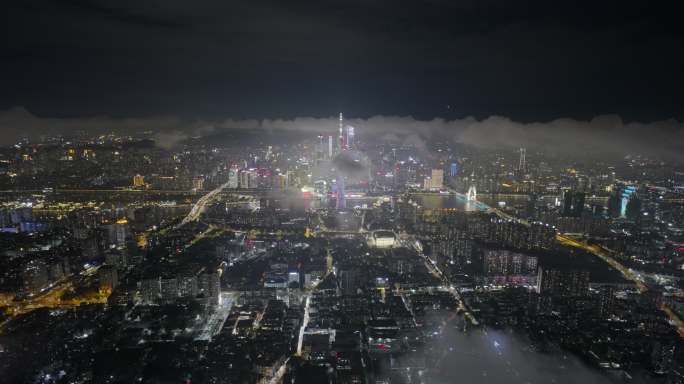 8K 广州 广州塔 珠江新城 通透 夜景