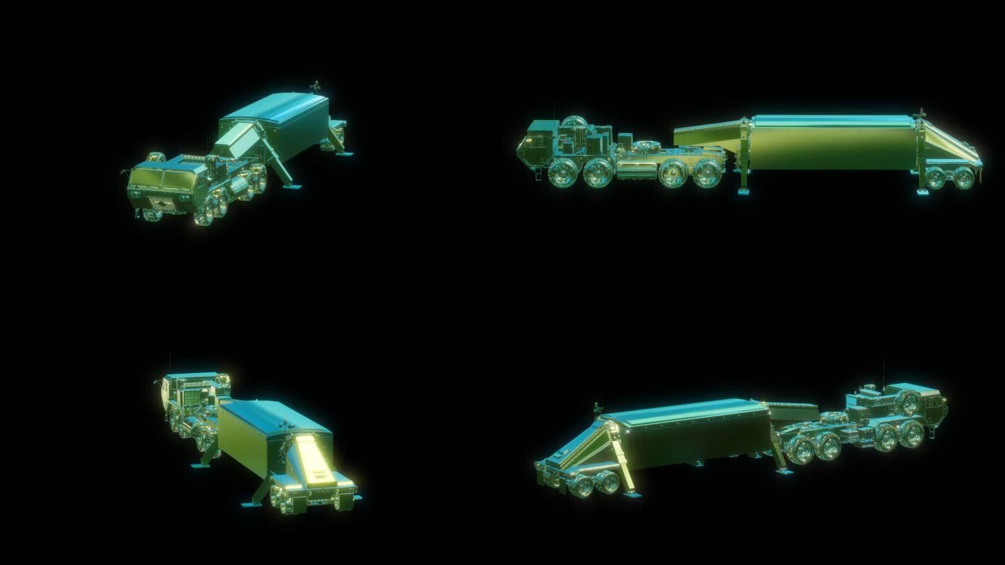反导弹雷达车HUD科技界面展示素材