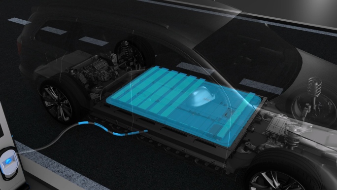 新能源电动汽车汽车充电零件结构模型动画