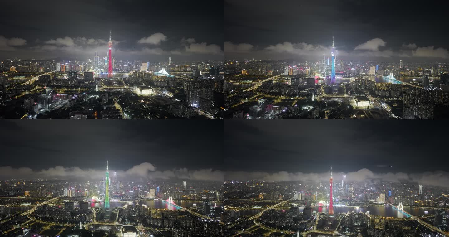 8K 广州 广州塔 珠江新城 通透 夜景