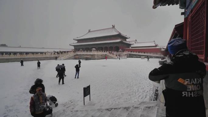 冬天大雪，故宫雪景，北京大雪，紫禁城下雪